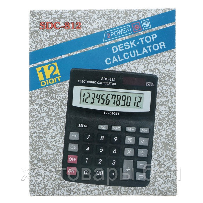 Калькулятор настольный 12-разрядный 812V - фото 5 - id-p197858683