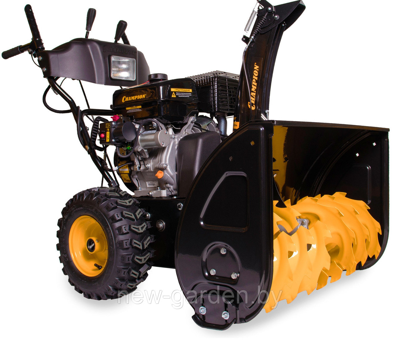Снегоуборщик CHAMPION ST1376E (13л.с., 389см³, 76см, 6F/2R, эл.стартер, фара, дифф., обогрев)