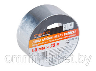 Лента алюминиевая клейкая 50ммх50м STARTUL PROFI (ST9047-50-50)