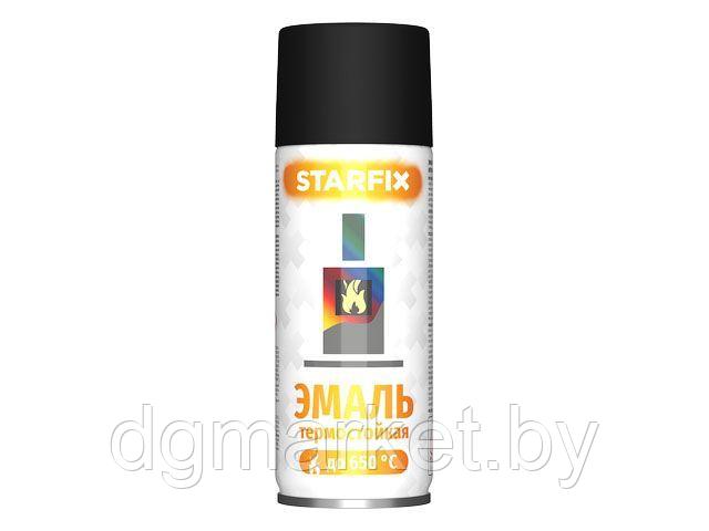Краска-эмаль аэроз. термостойкая силиконовая черный STARFIX 520мл - фото 1 - id-p197871280