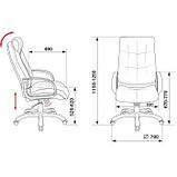 Кресло для руководителя "Бюрократ CH-824B", кожзам, пластик, черный, фото 6