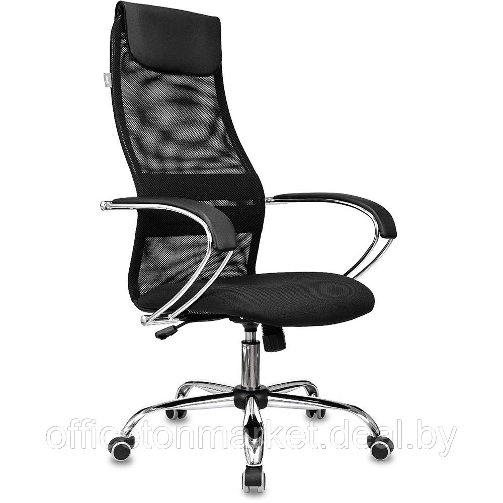 Кресло руководителя "Бюрократ CH-607SL TW-01 Neo Black", сетчатая ткань, хром, черный - фото 3 - id-p196954211