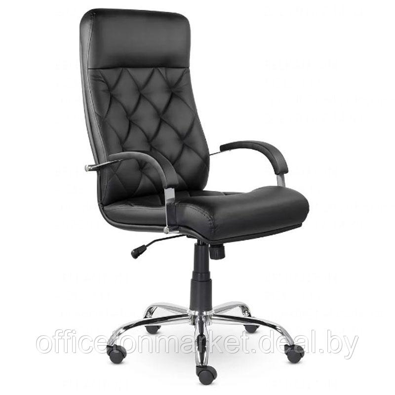Кресло для руководителя Верона К-10 В хром "Z-11", кожзам, металл, черный - фото 1 - id-p197871079