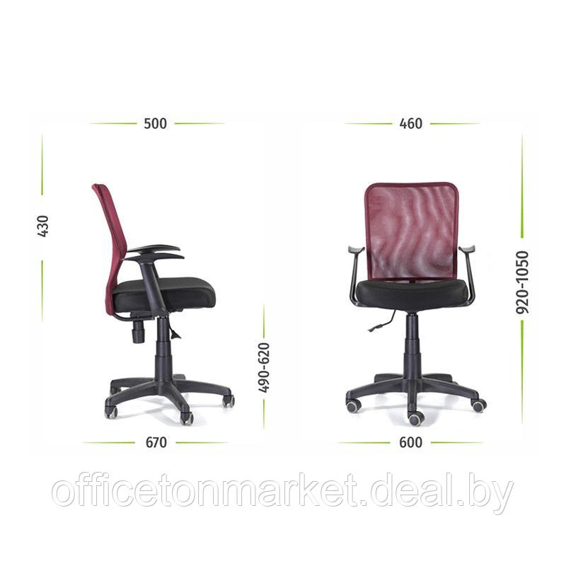 Кресло для персонала CH-320 Энтер "Т-01 CP E13-К/E11-К", ткань, пластик, бордовый, черный - фото 6 - id-p197871082