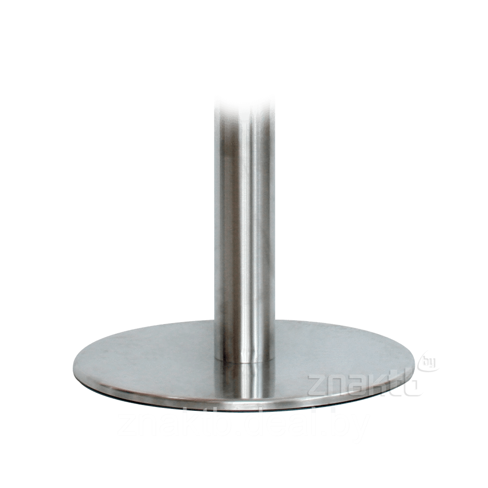 Стойка ограждения UniPro-300 серебристая шлифованная основание тонкое черная лента - фото 2 - id-p197877762