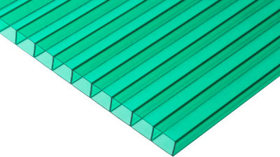Сотовый поликарбонат Titanplast T 2.1*6м 4 мм 0,6кг/м3 Зеленый - фото 1 - id-p197893416