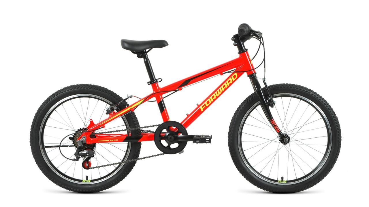 Велосипед детский Forward Rise 20 2.0 красный/ярко-желтый - фото 1 - id-p197895734