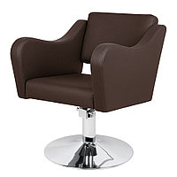 Лугано, кресло парикмахера, на диске, коричневое