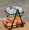 Корзина для хранения фруктов, овощей, посуды Fruit Basket / фруктовница / хлебница / органайзер двухъярус, фото 6
