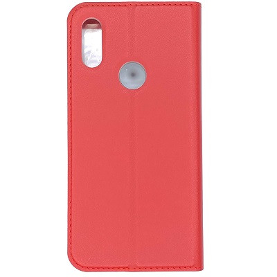 Полиуретановый чехол-книга на основе из силикона Hide Book Case красный для Xiaomi Redmi 7 - фото 2 - id-p197904202