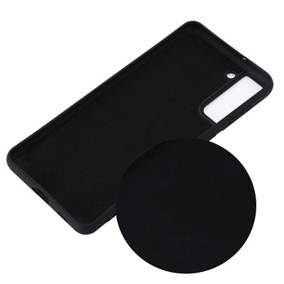 Силиконовый чехол Silicone Case черный для Samsung Galaxy S21 - фото 3 - id-p197903369