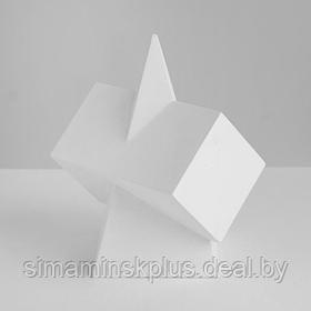 Геометрическая фигура сечение параллелепипеда в пирамиде, 20 см (гипсовая)