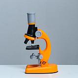 Микроскоп "Юный ботаник" кратность до х1200, оранжевый, подсветка, фото 4