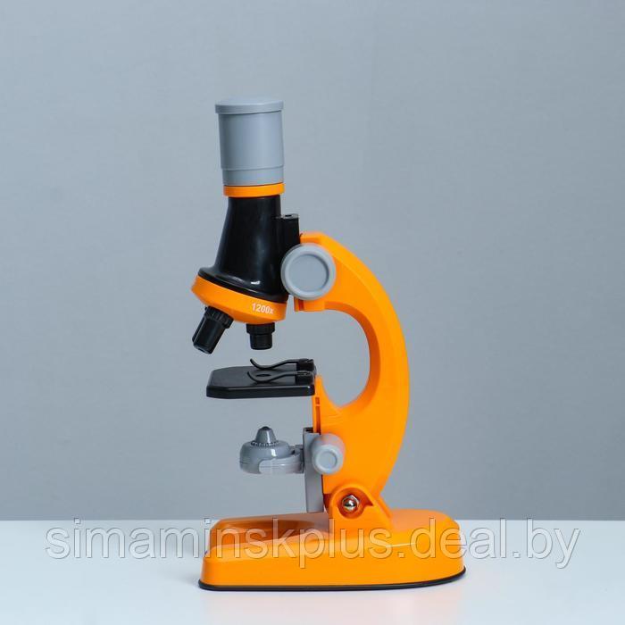 Микроскоп "Юный ботаник" кратность до х1200, оранжевый, подсветка - фото 4 - id-p197897244