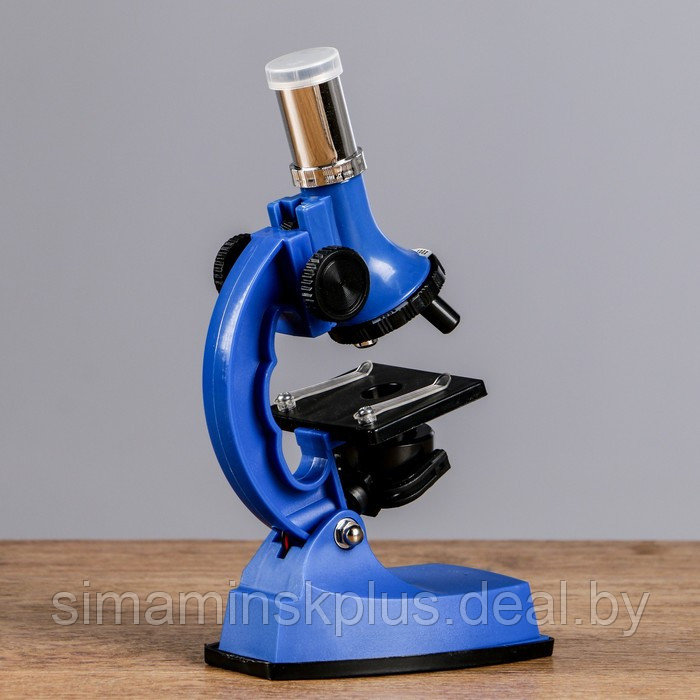 Микроскоп, кратность увеличения 600х, 300х, 100х, с подсветкой, 2АА, синий - фото 3 - id-p197897245