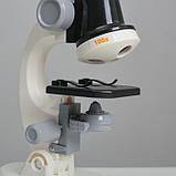 Микроскоп "Юный ботаник" кратность до х1200, белый, подсветка, фото 7
