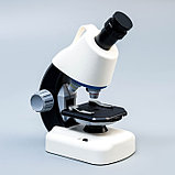 Микроскоп "Юный биолог" кратность до х1200, белый, подсветка, фото 3