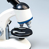 Микроскоп "Юный ученый" кратность до х1200, белый, подсветка, фото 5