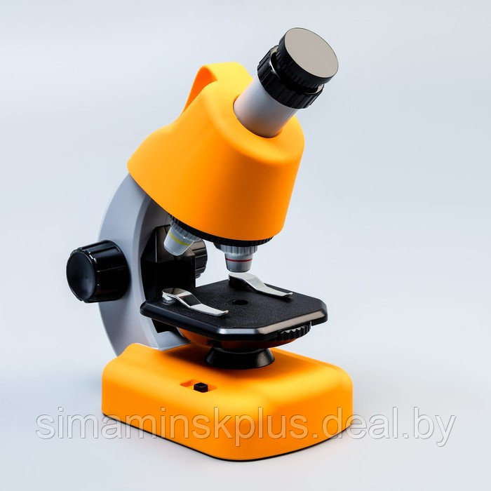 Микроскоп "Юный биолог" кратность до х1200, желтый, подсветка - фото 3 - id-p197897258