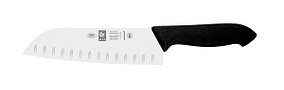 Icel (Португалия) Нож японский Santoku 180/310 мм. с бороздками, черный HoReCa Icel /1/6/