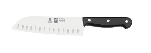 Icel (Португалия) Нож японский Santoku 180/300 мм. с бороздками, черный TECHNIC Icel /1/6/ - фото 1 - id-p188902786