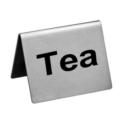Китай (Таблички) Табличка "Tea" 50*40 мм. горизонтальная, нерж. /1/ - фото 1 - id-p197908376