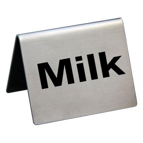 Китай (Таблички) Табличка "Milk" 50*40 мм. горизонтальная, нерж. /1/ - фото 1 - id-p197908377