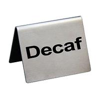 Китай (Таблички) Табличка "Decaf" 50*40 мм. горизонтальная, нерж. /1/
