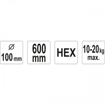 Миксер для строительных масс 100х600мм HEX "Yato" YT-5505, фото 2