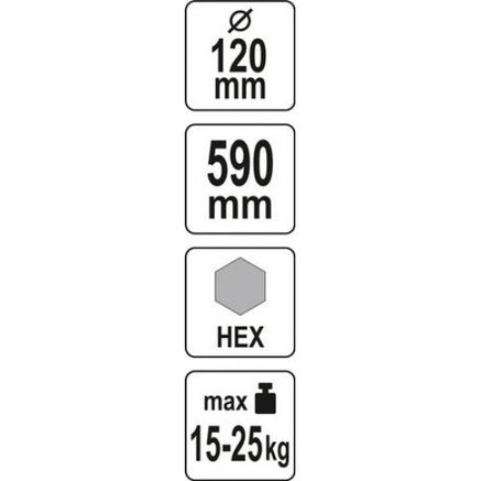Миксер для строительных масс 120х590мм HEX "Yato" YT-55052, фото 2