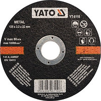 Круг отрезной по металлу 125х3,2х22мм "Yato" YT-6110