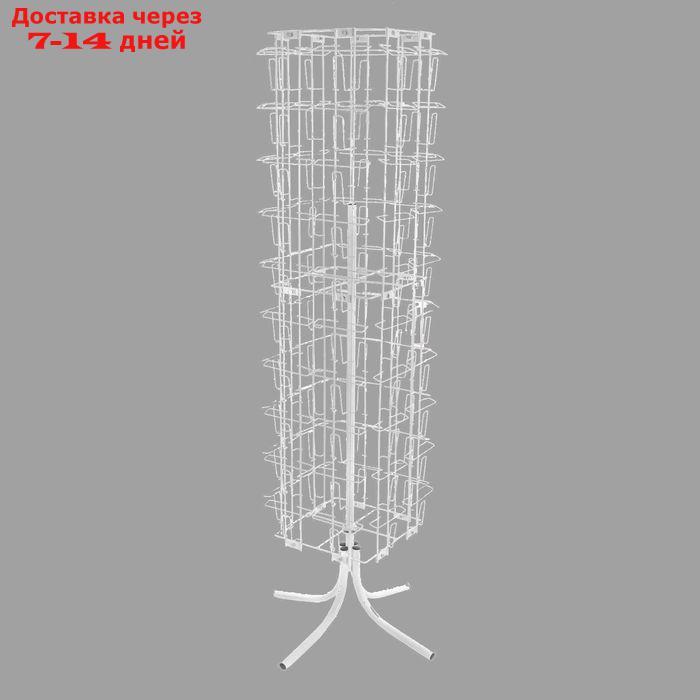 Стойка вращающаяся для открыток, напольная, 80 карманов А5, 45*45*180 - фото 1 - id-p197863883