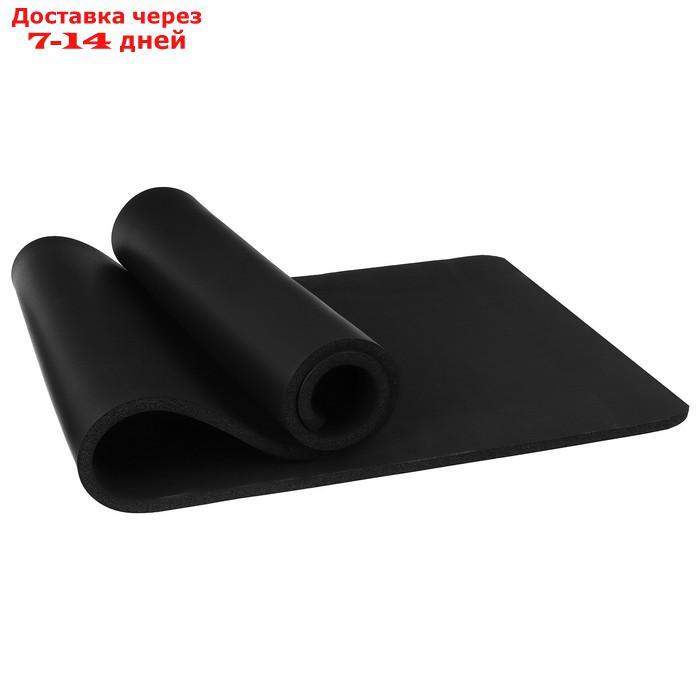 Коврик для йоги 183 × 61 × 1,5 см, цвет чёрный - фото 3 - id-p197864527