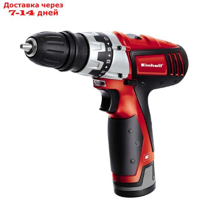 Дрель-шуруповерт Einhell TC-CD 12 Li, 12 В, 300-1050 об/мин, 20 Нм, 1 час, 10 мм, кейс, LED 539590 - фото 1 - id-p197864829