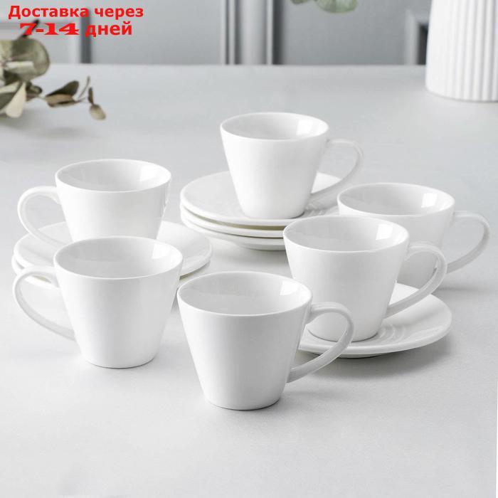 Набор чайный на 6 персон Wilmax, 12 предметов: 6 чашек 180 мл, 6 блюдец - фото 1 - id-p197865098