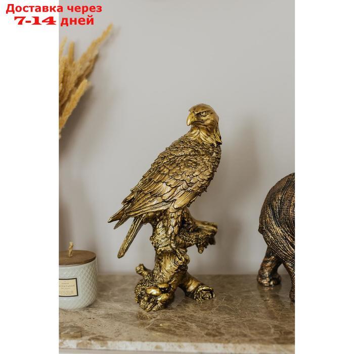 Фигура "Орел на коряге" золото 32см - фото 4 - id-p197866158