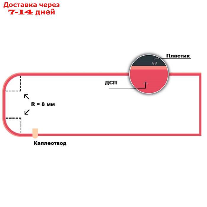 Столешница 600х600 26мм Сахара - фото 4 - id-p197863185