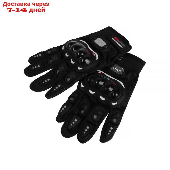 Перчатки для езды на мототехнике, с защитными вставками, пара, размер XL, черные - фото 4 - id-p197865678