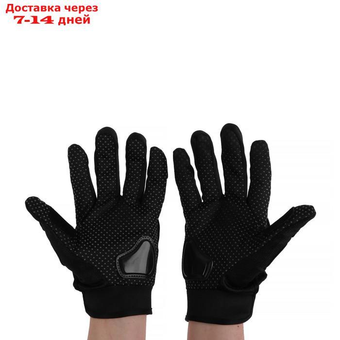 Перчатки для езды на мототехнике, с защитными вставками, пара, размер XXL, черные - фото 2 - id-p197865680