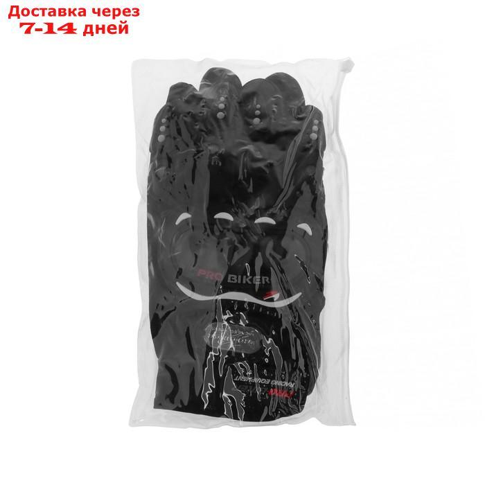 Перчатки для езды на мототехнике, с защитными вставками, пара, размер M, черные - фото 5 - id-p197865682
