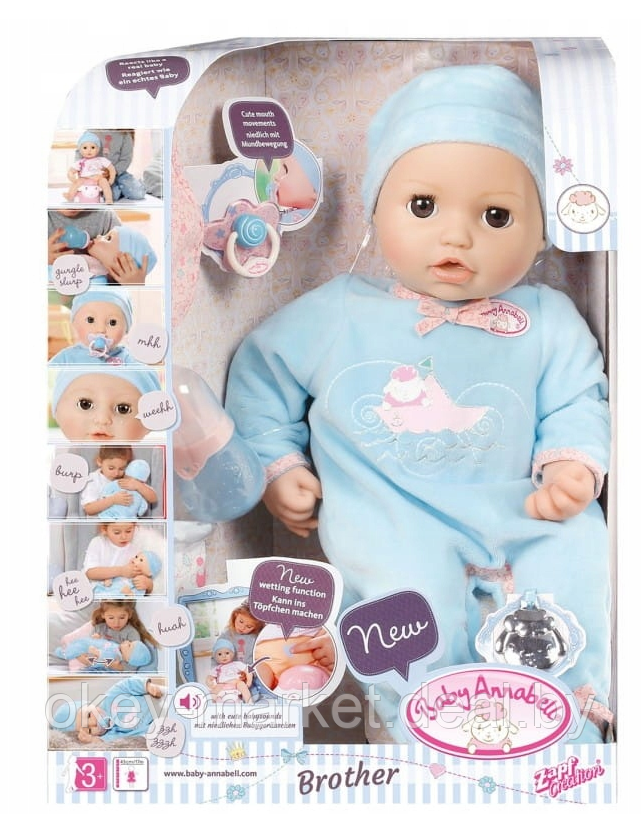 Интерактивная кукла Baby Annabell 794456, 43см оригинал - фото 1 - id-p65375793