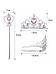Корона для девочки диадема детская Ободок на голову Набор для принцессы с волшебной палочкой, фото 5