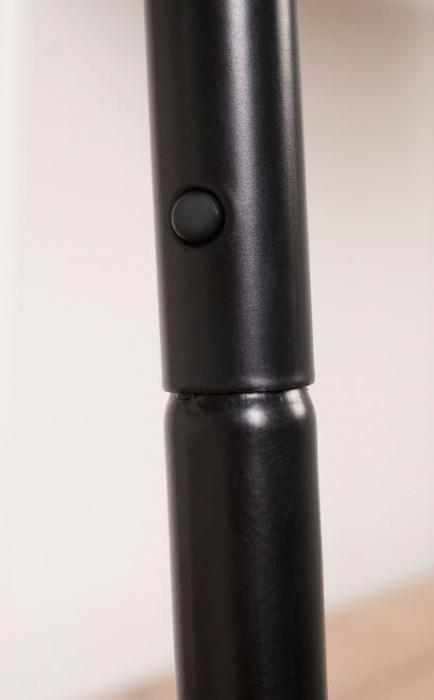 Стеллаж металлический лофт скандинавия для книг дома VS27 черный напольный книжный с деревянными полками - фото 3 - id-p197922134