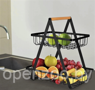 Корзина для хранения фруктов, овощей, посуды Home storage rack / фруктовница / хлебница / органайзер - фото 1 - id-p197922938