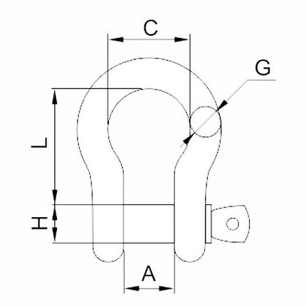 Скоба омегообразная СИ (G209), г/п 9,5 тонны, фото 2