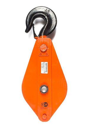 Блок монтажный однорольный с крюком TOR HQG(L) K1-5,0 т с откидной щекой (G), фото 2