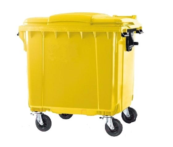 Контейнер для мусора Эдванс 1100л с крышкой желтый - фото 1 - id-p197928686
