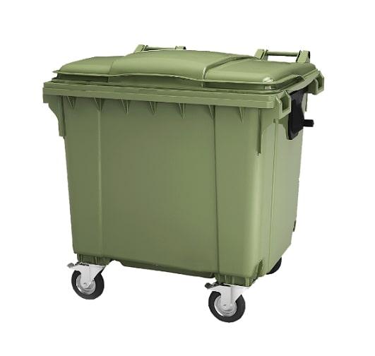 Контейнер для мусора Эдванс 1100л с крышкой зеленый - фото 1 - id-p197928696