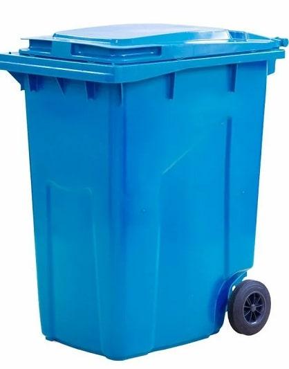 Контейнер для мусора Эдванс 360л с крышкой синий - фото 1 - id-p197928697