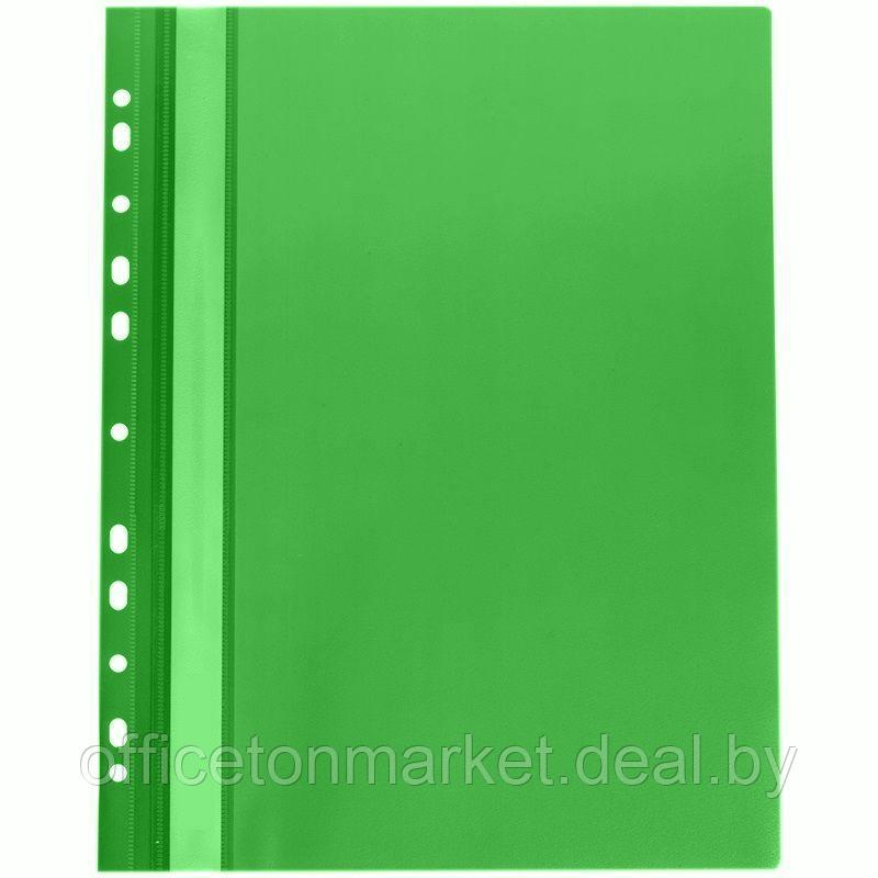 Папка-скоросшиватель с перфорацией "Donau", A4, зеленый - фото 1 - id-p197392792